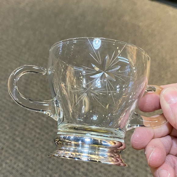 Watson starburst open sugar and creamer Sterling bases - Picture 3 of 5